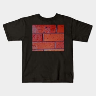 Beautiful deep rich coloured | coloured red brick wall Kids T-Shirt